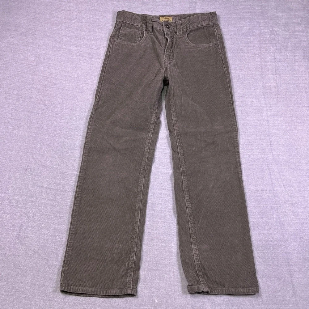 Old Navy Straight Regular Mid Rise Corduroy Pants Kids 12 Light Brown Cotton